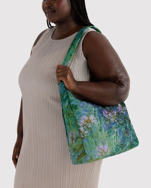 Nylon Shoulder Bag - Agapanthus Claude Monet - Size: OS