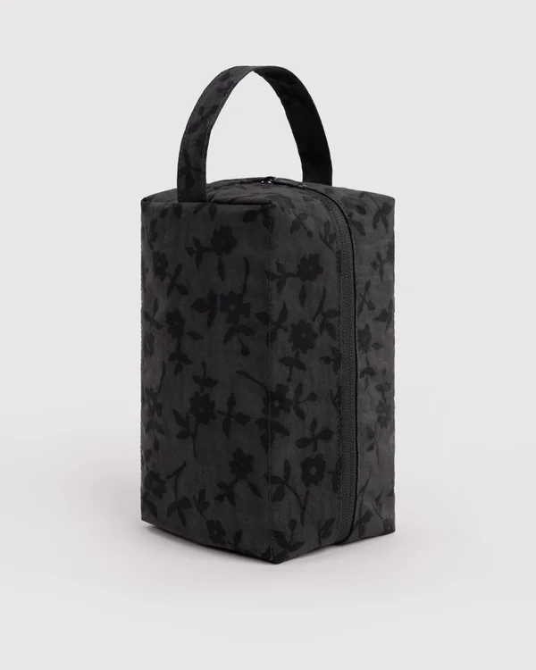 Dopp Kit - Charcoal Ditsy Floral - Material: heavyweight-nylon