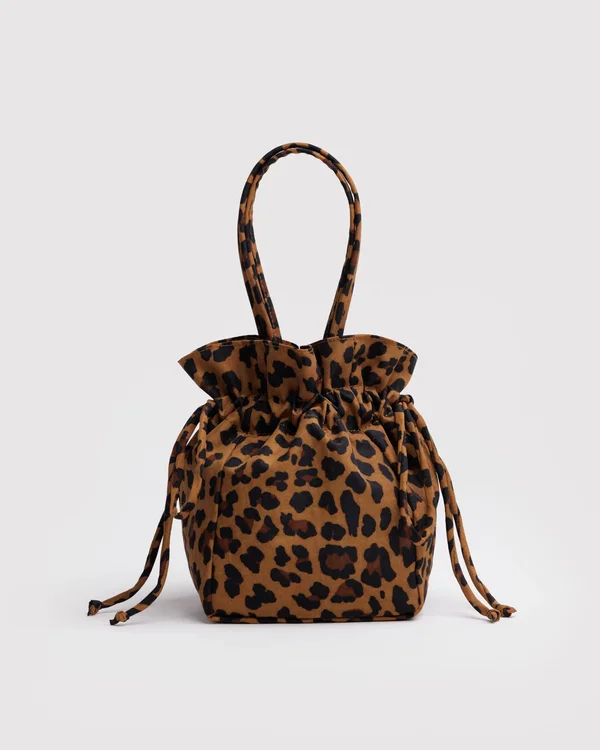 Nylon Drawstring Bag - Leopard - Material: heavyweight-nylon