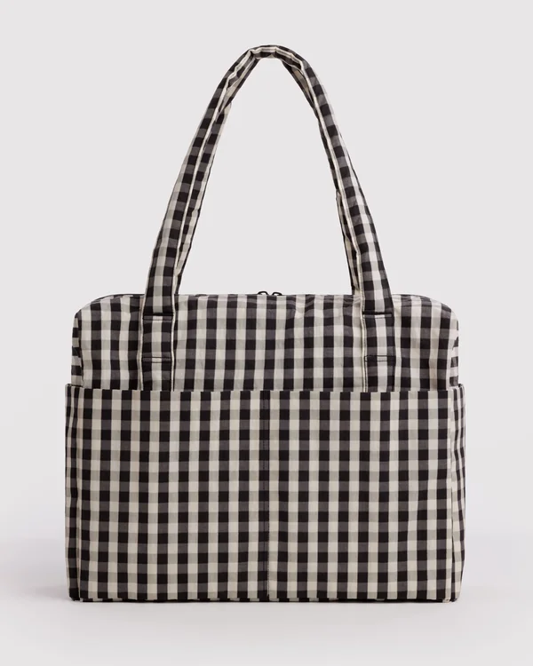 Cloud Carry-On - Black And Cream Gingham - Size: OS