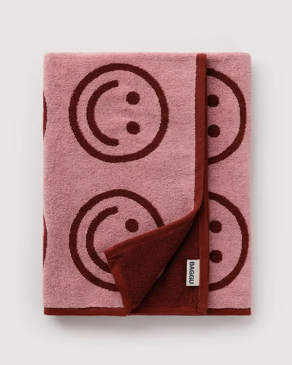 Bath Towel - Blush Happy - Material: organic-cotton