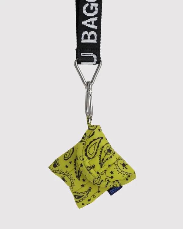 Puffy Earbuds Case - Chartreuse Paisley