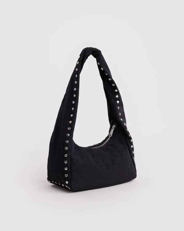 Small Nylon Meringue Bag - Studs - Material: heavyweight-nylon
