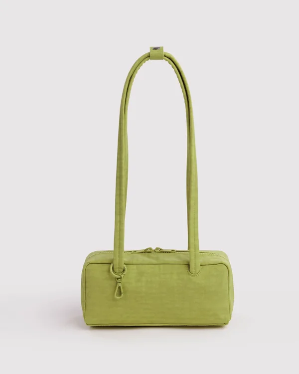 Small Nylon Bowler Bag - Chartreuse