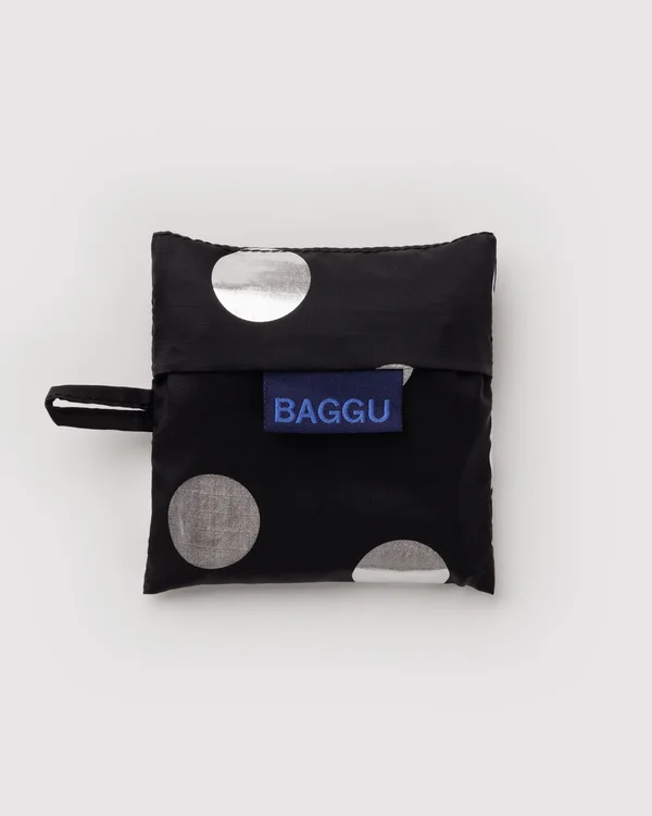 Baby Baggu - Silver Metallic Polka Dot - Size: OS