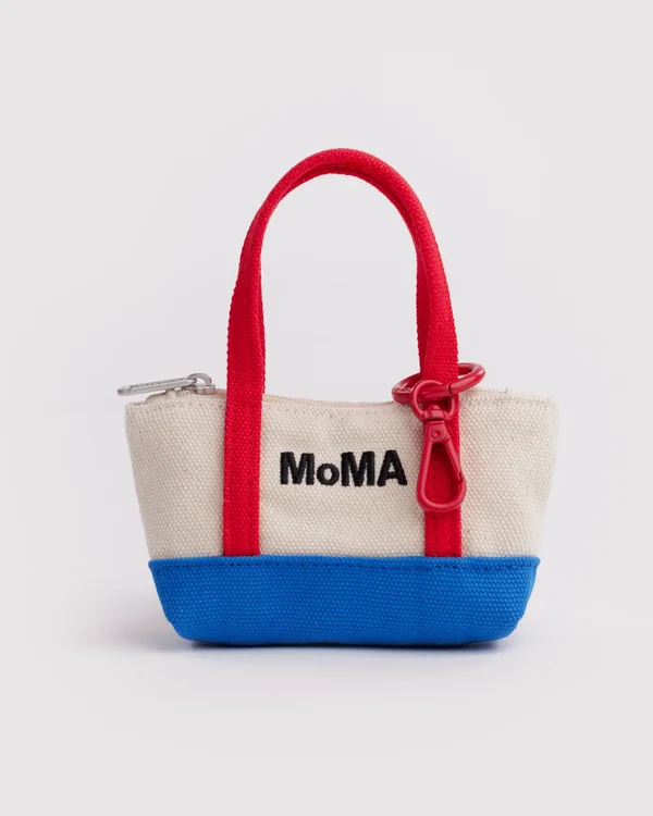 Moma Tote Charm - Red/ Blue - Size: OS