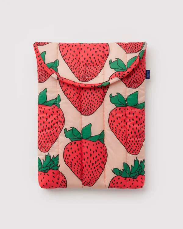 Puffy Laptop Sleeve 13"/14" - Strawberry - Material: ripstop-nylon